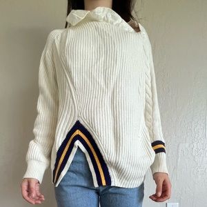 Sweater with side open neck size 2-4 oversized
